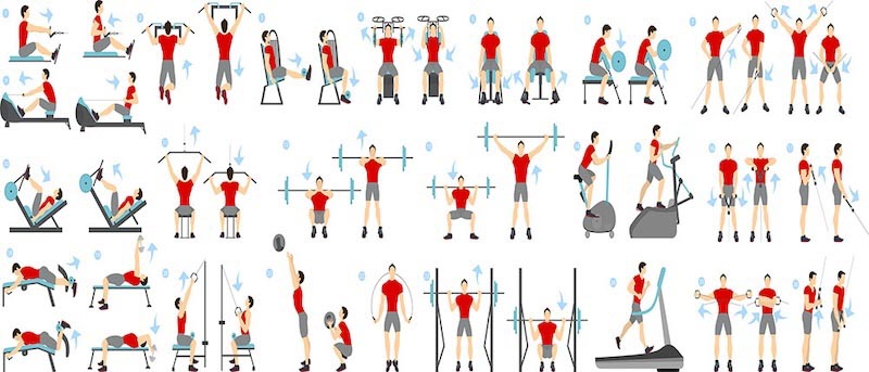 Fitness Movements wallpaper mural