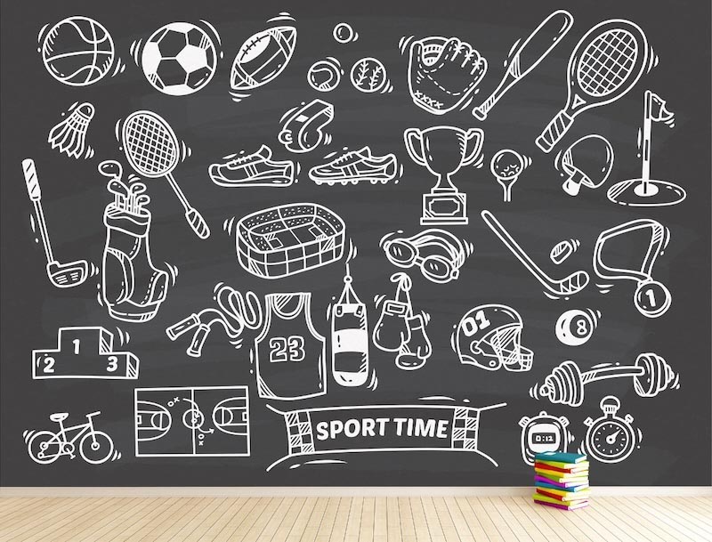 Graphic composition combining multiple sports