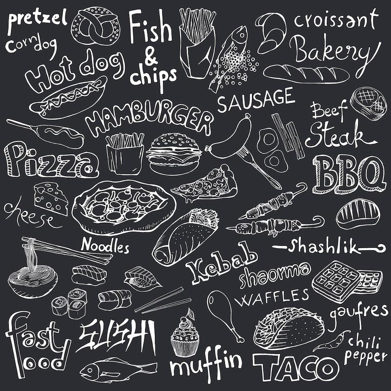 Hamburger And Cola wallpaper mural