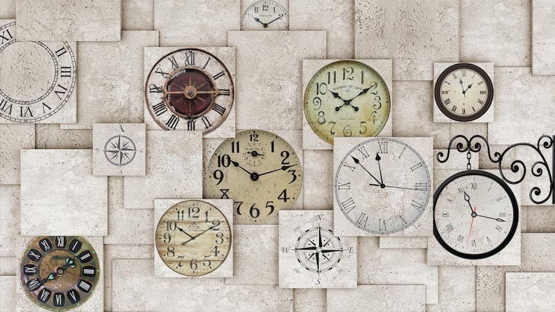 Wall Clocks wallpaper mural