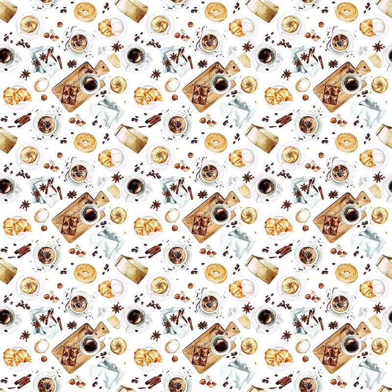 Bakery And Coffee Products wallpaper mural