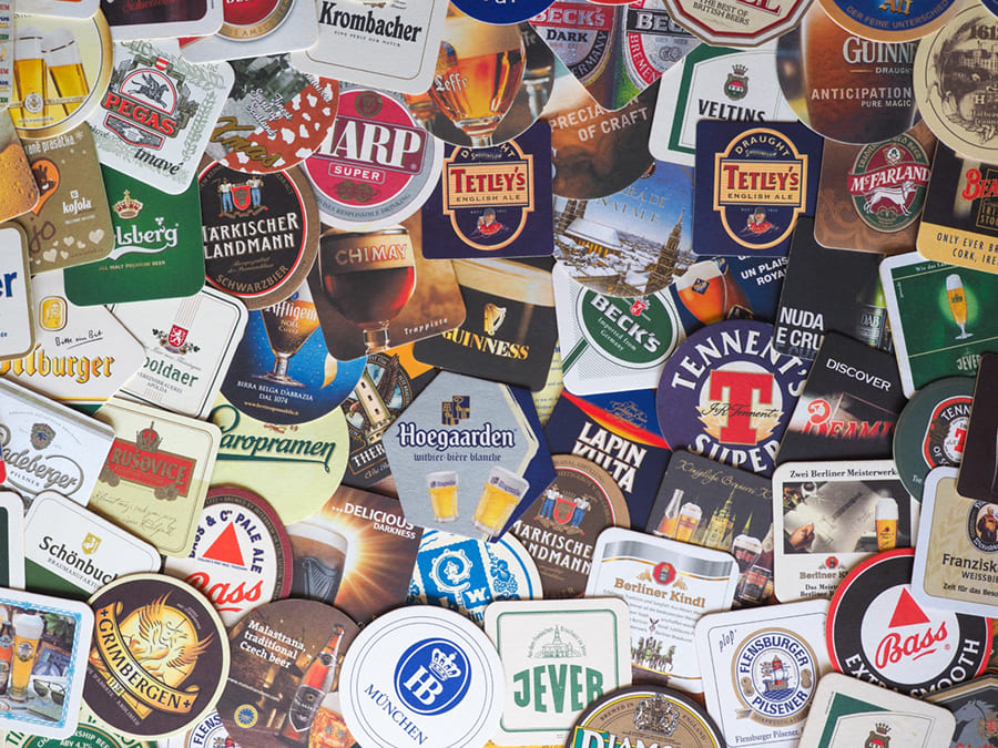 Beer Mats Poster wallpaper mural