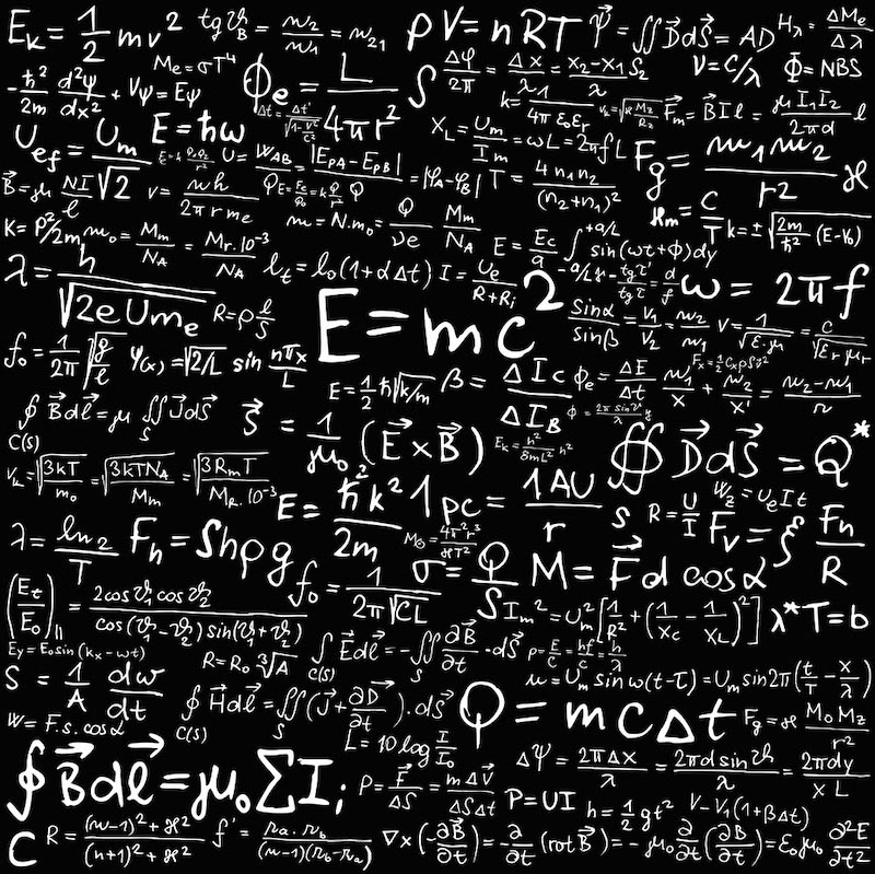 Physics Formulas wallpaper mural