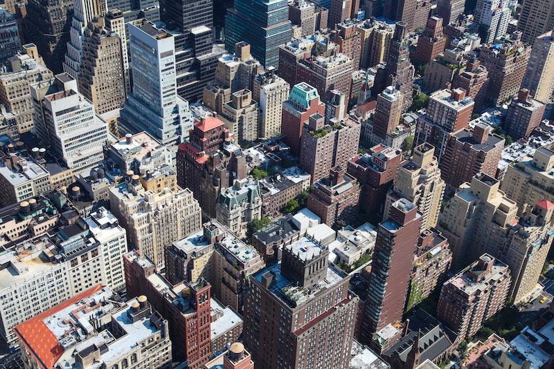 Bird's Eye View Manhattan wallpaper mural