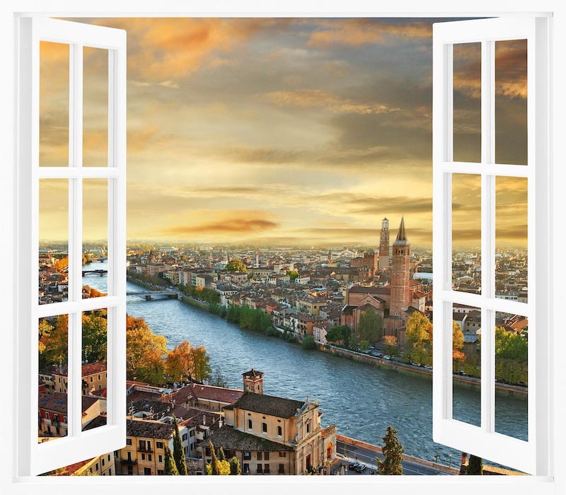 Verona From My Window wallpaper mural