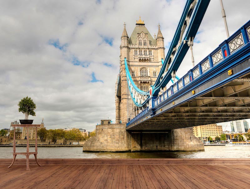 London Tower Bridge viewed across the River Thames