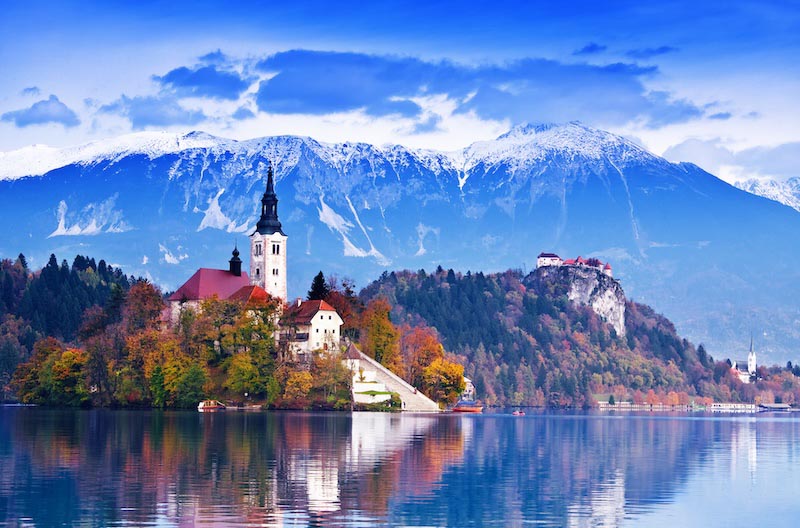 Lake Bled Slovenia wallpaper mural