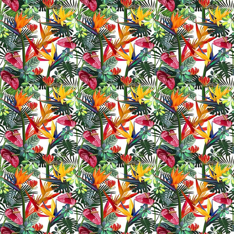 Tropical Floral Pattern wallpaper mural