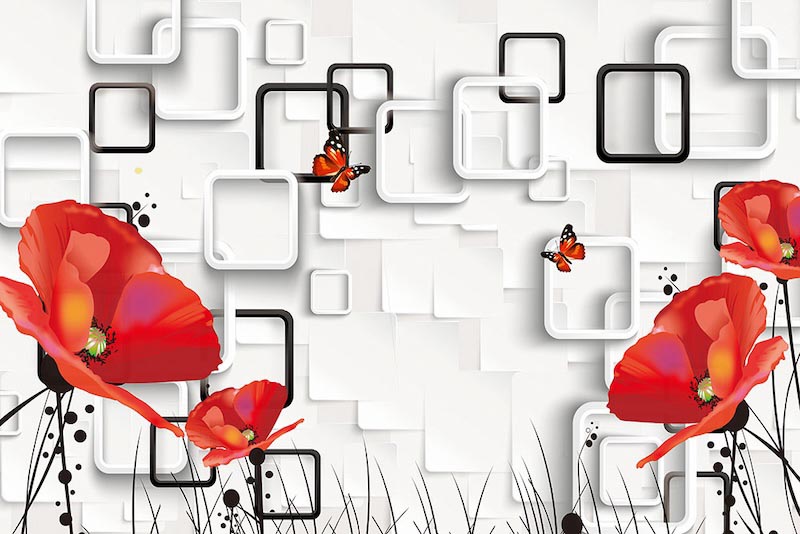 Weasels And Four Twins wallpaper mural