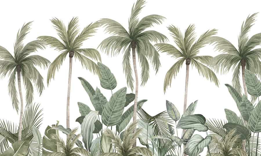 Botanical Palm Leaves wallpaper mural
