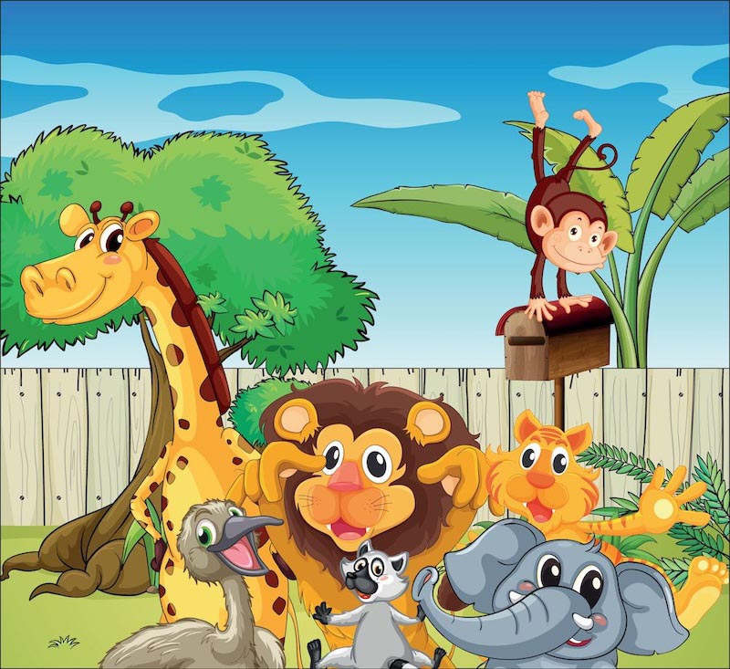 Laughing In The Woods wallpaper mural