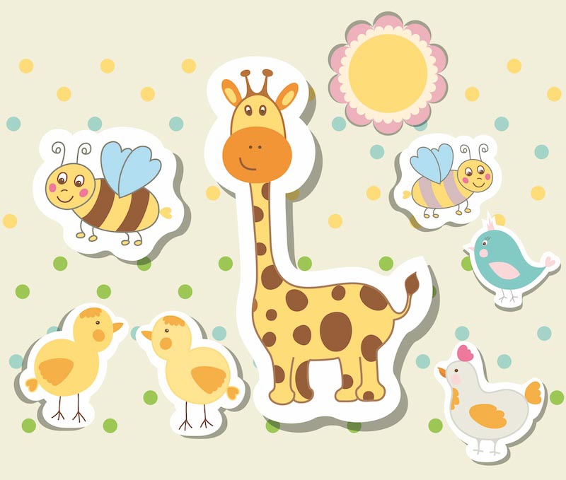 Sweet Animals wallpaper mural