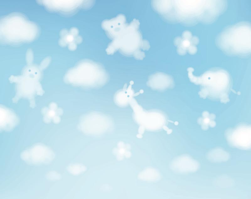 Cute Clouds wallpaper mural