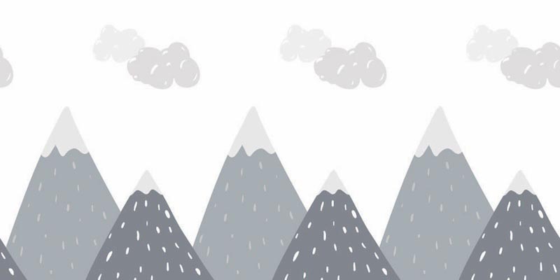Cloudy Hills wallpaper mural