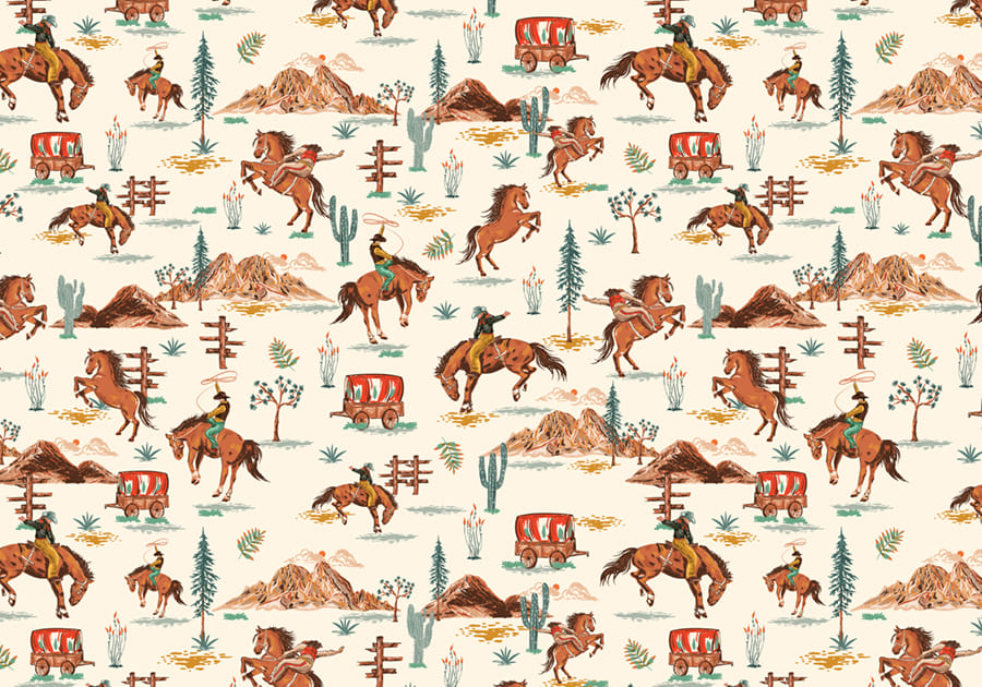 Cowboy wallpaper mural