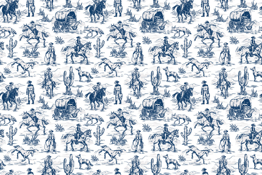 Cowboy Pattern wallpaper mural