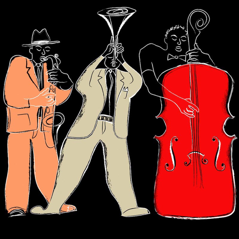 Band Blues Trio wallpaper mural