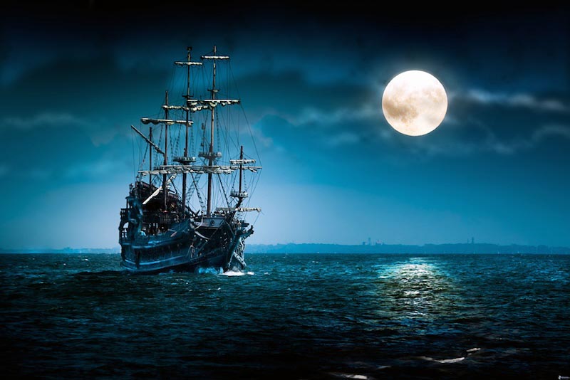 Pirate Ship wallpaper mural