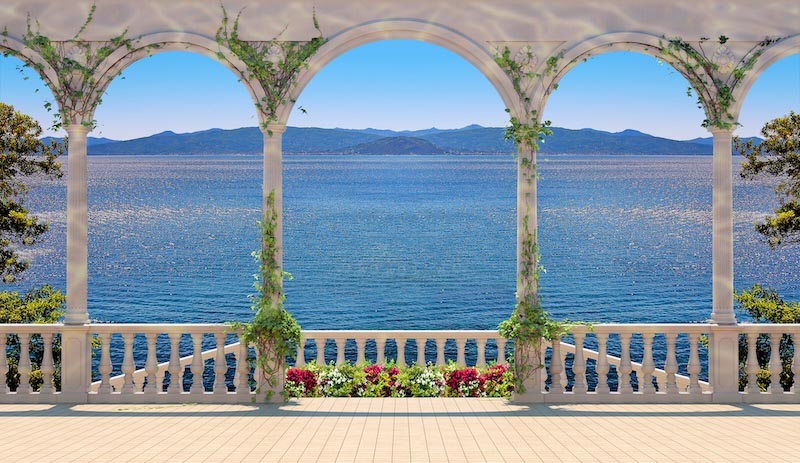 Terrace wallpaper mural