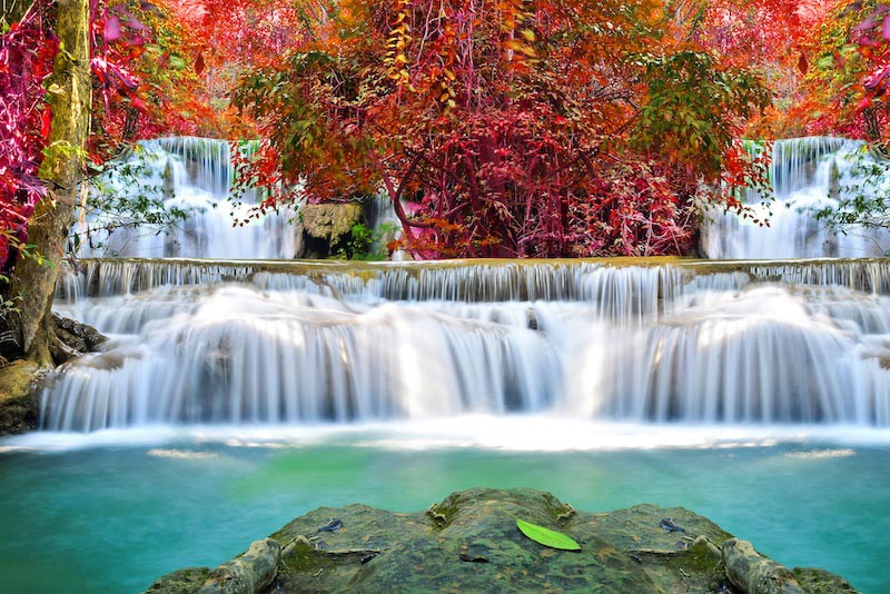 Hidden Waterfalls wallpaper mural