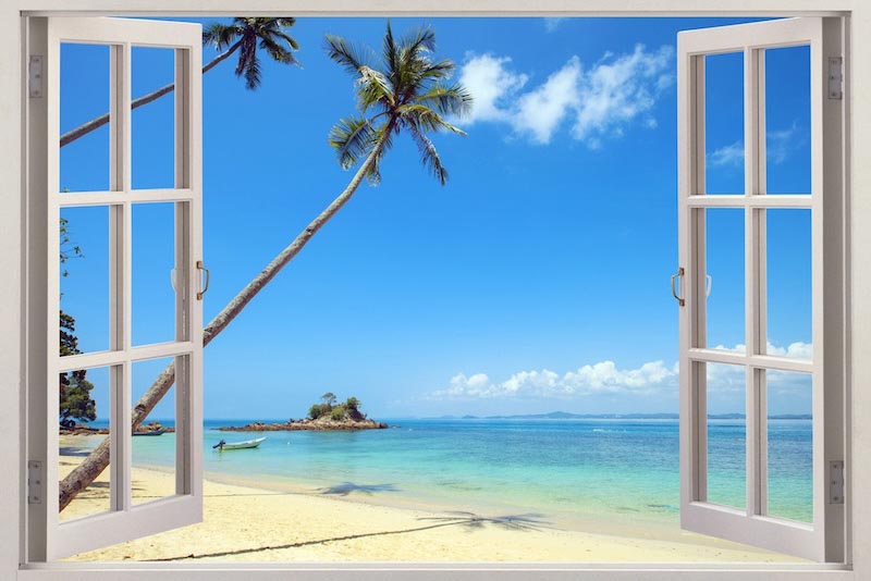 Window View wallpaper mural
