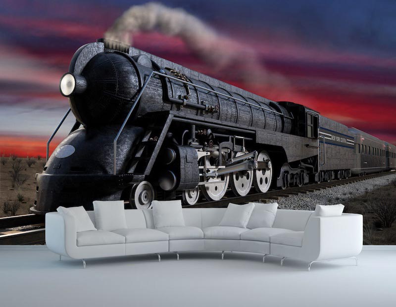 Dark train pictured in a dramatic railway scene