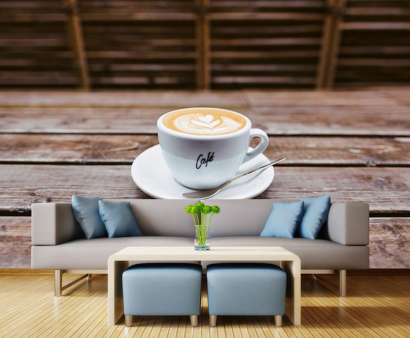 Coffee-themed still life featuring a cup and rich brown colouring