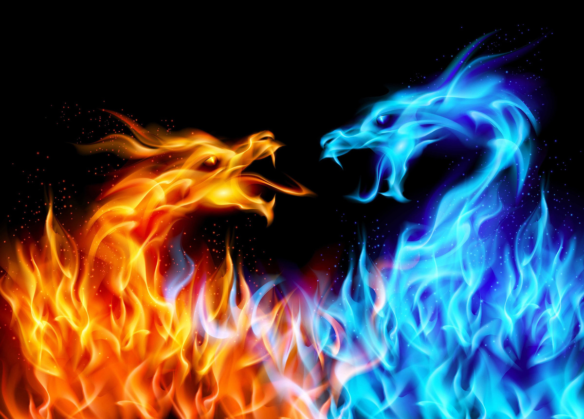 Fire Dragon wallpaper mural