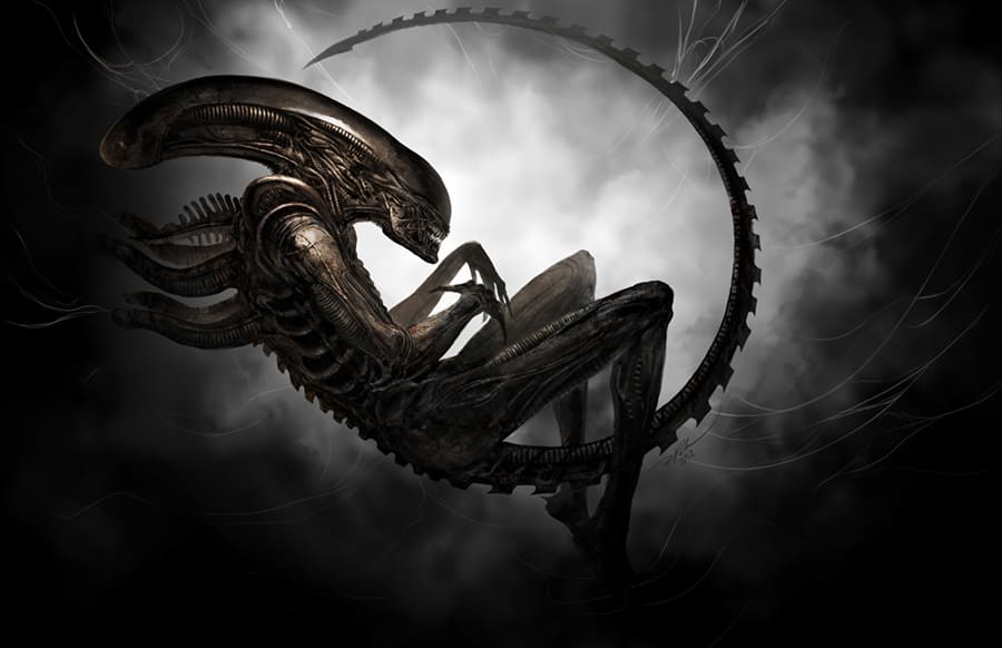 Alien wallpaper mural