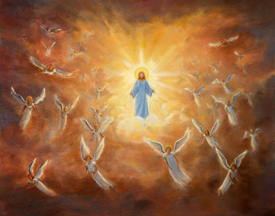 Jesus And Angels wallpaper mural