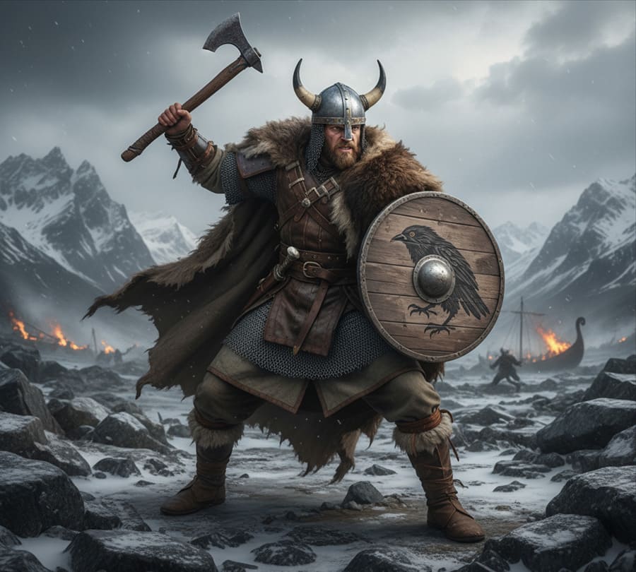 Viking War wallpaper mural