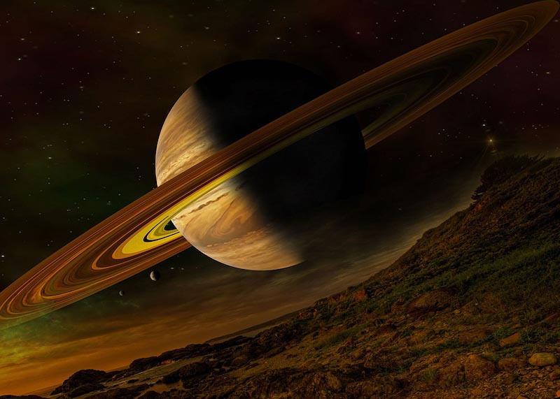 Saturn wallpaper mural