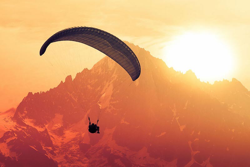 Paragliding Track wallpaper mural