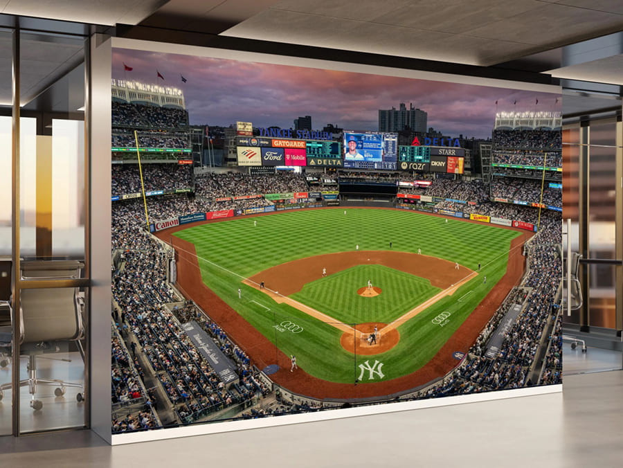 Baseball-themed mural design