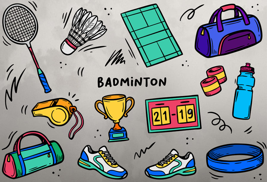 Badminton Poster wallpaper mural