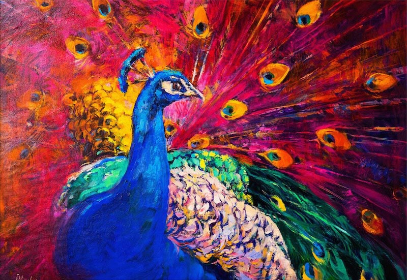 Plume Paradise Portrait wallpaper mural