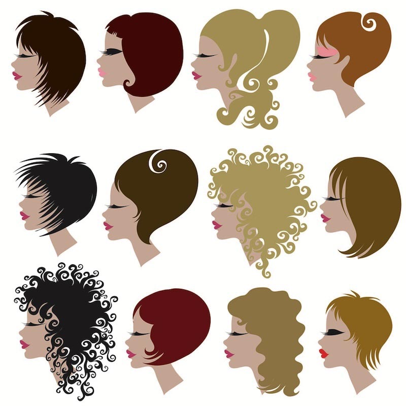 Hairdresser models - Mural wallpaper