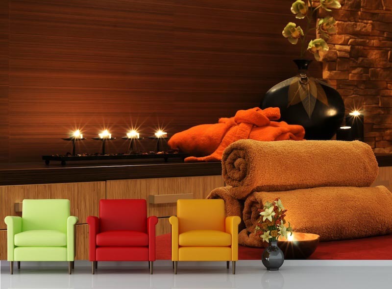 Massage parlor - Photo wallpaper decor applied