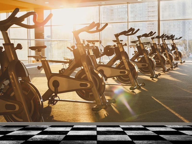 Gym Center - Mural wallpaper applied