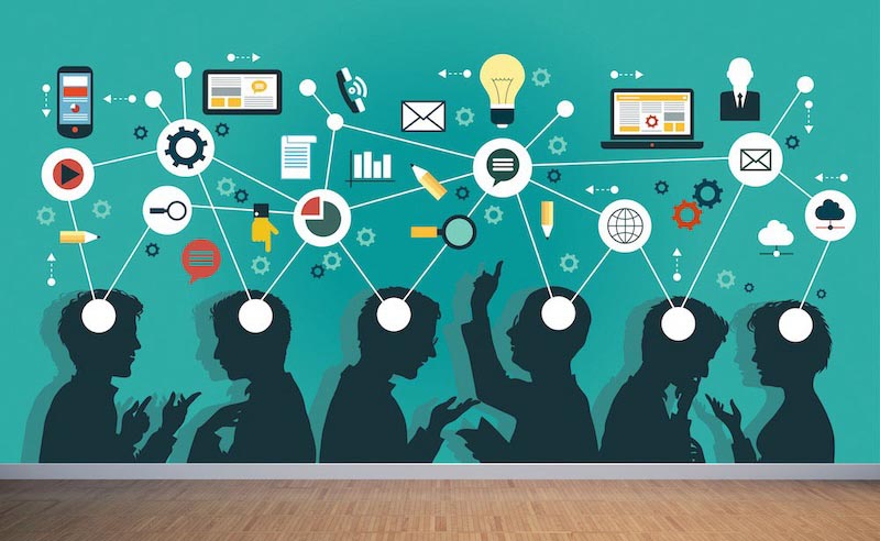 When ideas come together - 3D wallpaper for wall applied