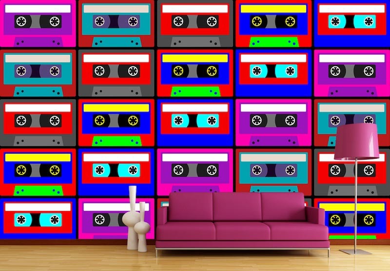 1980 - 3D wallpaper decoration applied