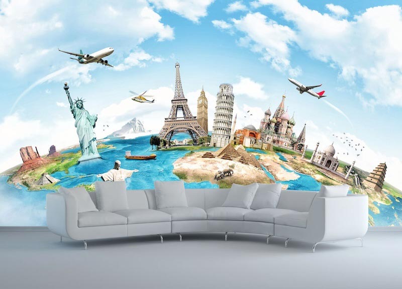 The world on my wall - Mural wallpaper applied