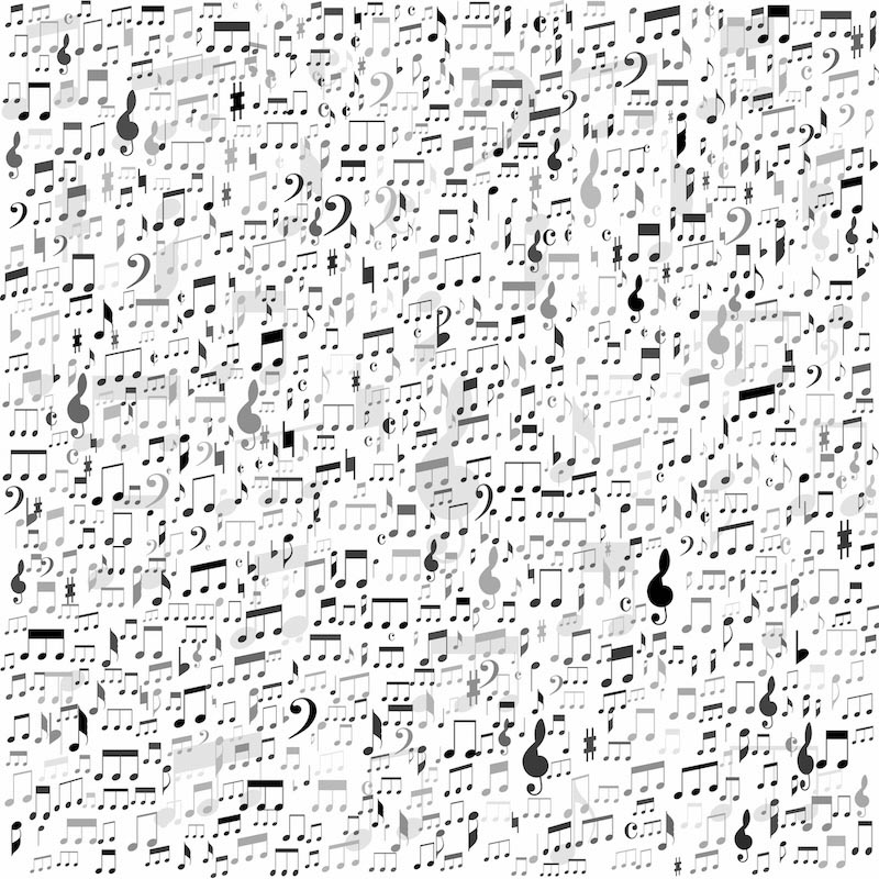 Notes and musical terms - 3D wallpaper for wall