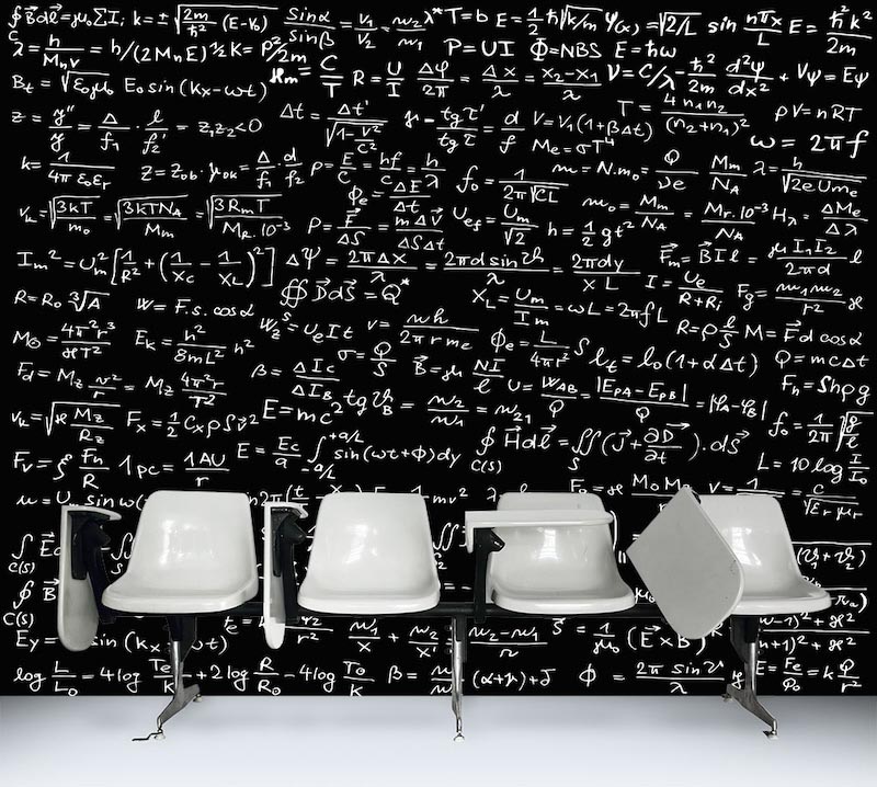 Mathematical formulas - Photo wallpaper decor applied