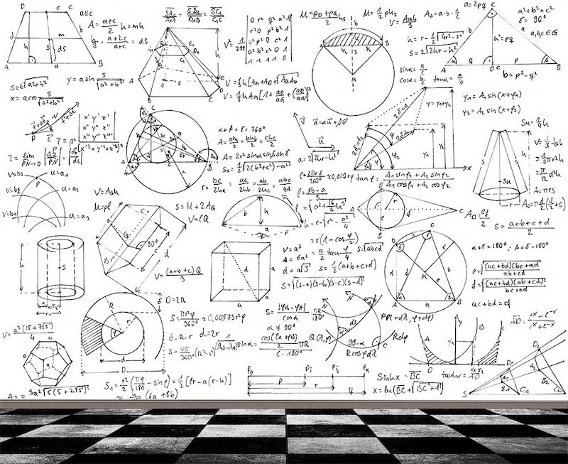 Geometry - Photo wallpaper decor applied