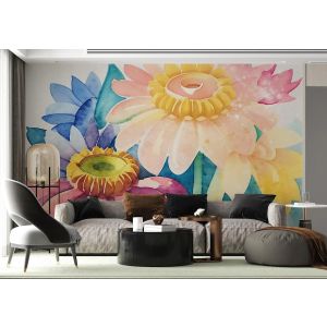 Oversized Watercolor Flowers