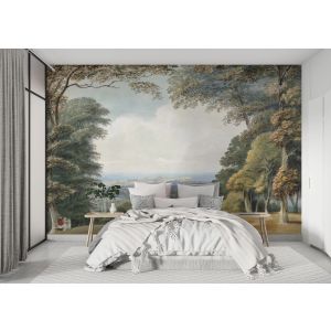 Vintage Forest Landscape Painting