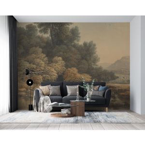 Vintage Woodland Valley Landscape