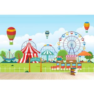 Colorful Amusement Park