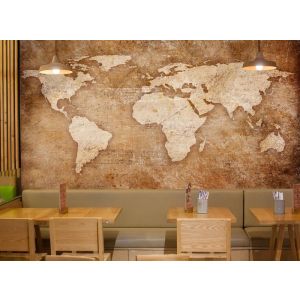 Engraved World Map